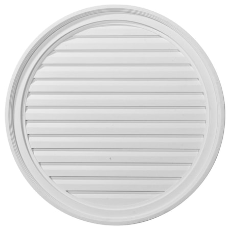 Ekena Millwork Round Gable Vent Louver, Functional, 28"W x 28"H x 1 1/8"P GVRO28F